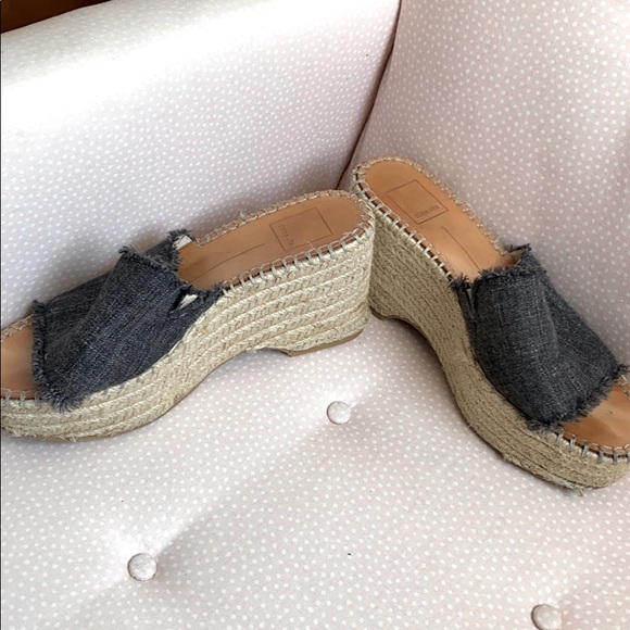 Lada Platform Espadrille in Ash denim - Picture 2 of 5
